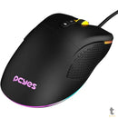 Mouse Gamer PCYes Gaius 6 Botoes 12400dpi RGB Preto - PMGGBV