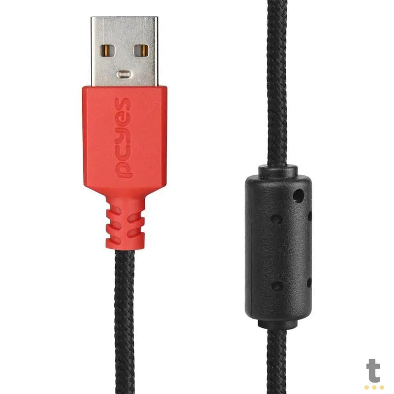 Mouse Gamer PCYes Gaius 6 Botoes 12400dpi RGB Preto - PMGGBV