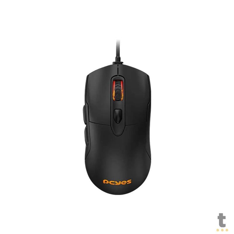 Mouse Gamer PCYes Malus Black Vulcan 6 Botões 12400dpi RGB - PMGHBV