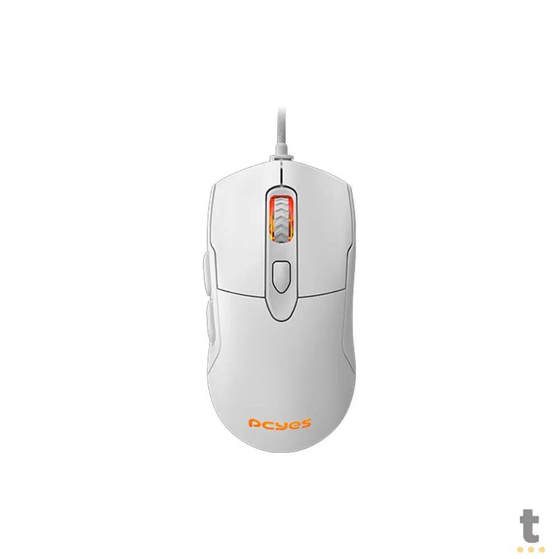 Mouse Gamer PCYes Malus White Ghost 6 Botões 12400dpi RGB - PMGMWG