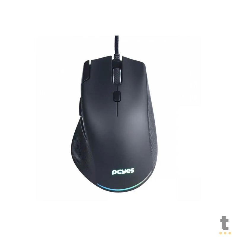 Mouse Gamer PCYes Zyron 7 Botoes 12800dpi RGB Preto - PMGZRGB