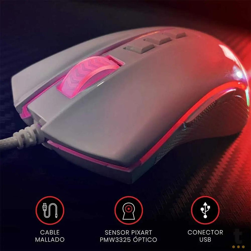 Mouse Gamer Redragon Cobra Lunar Branco RGB - M711W