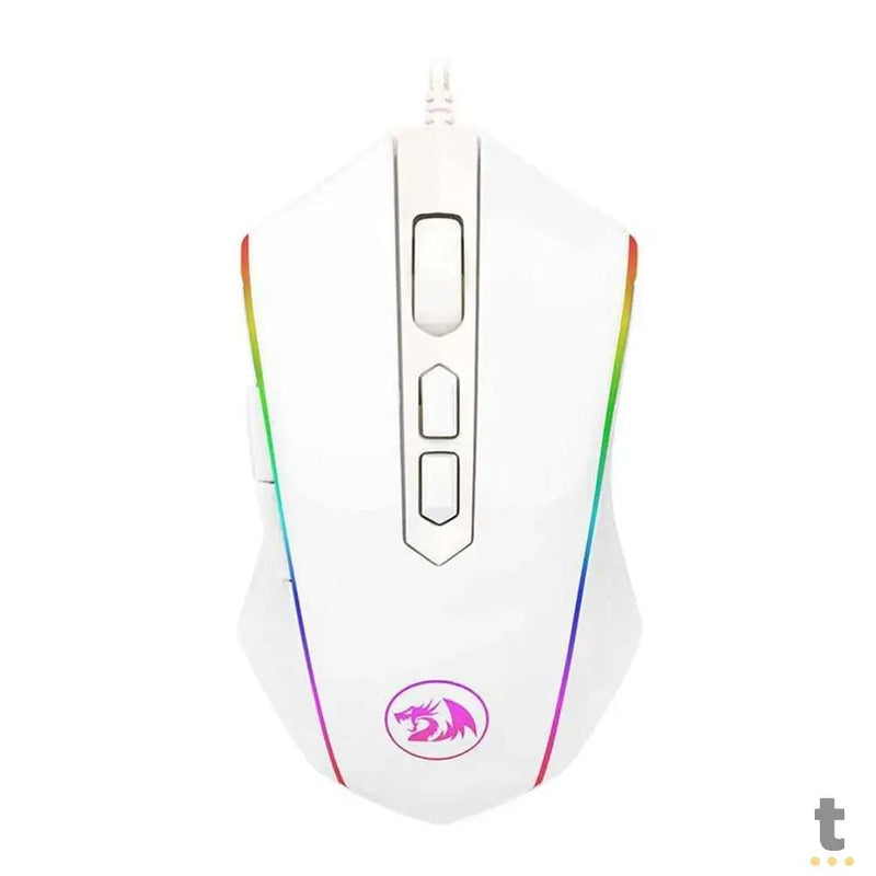 Mouse Gamer Redragon Memealion Lunar White RGB - M710W-RGB