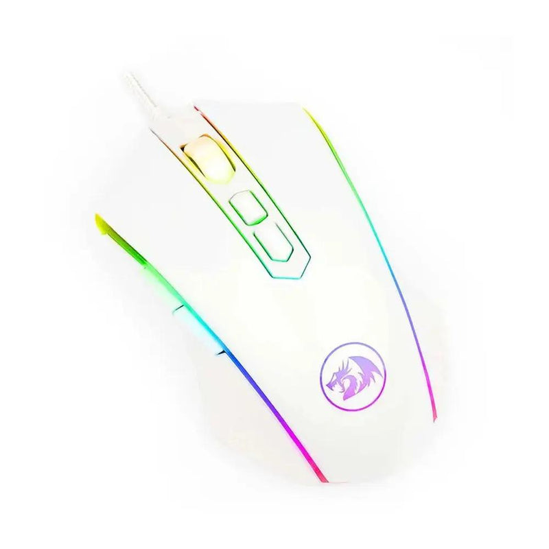Mouse Gamer Redragon Memealion Lunar White RGB - M710W-RGB