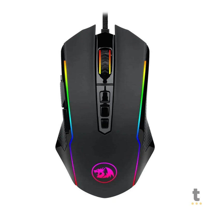 Mouse Gamer Redragon Ranger 9 Botões 12400dpi Preto RGB - M910-RGB