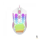 Mouse Gamer Redragon Reaping Elite 32000dpi 6 Botões RGB Branco e Rosa - M987WP-P