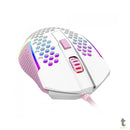 Mouse Gamer Redragon Reaping Elite 32000dpi 6 Botões RGB Branco e Rosa - M987WP-P