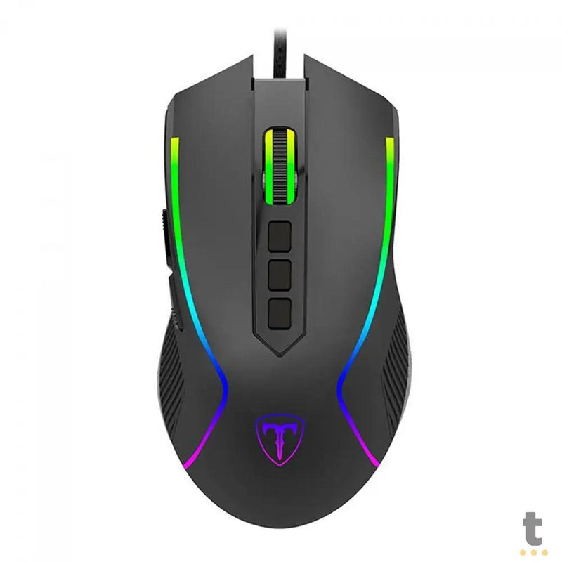 Mouse Gamer T-Dagger Darkangel 8 Botões Programáveis Preto RGB - T-TGM209