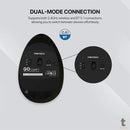 Mouse Sem Fio Ergonomico Fantech Go Comfy Silent 1600Dpi Ajustável 7 Botões Cinza - W195R