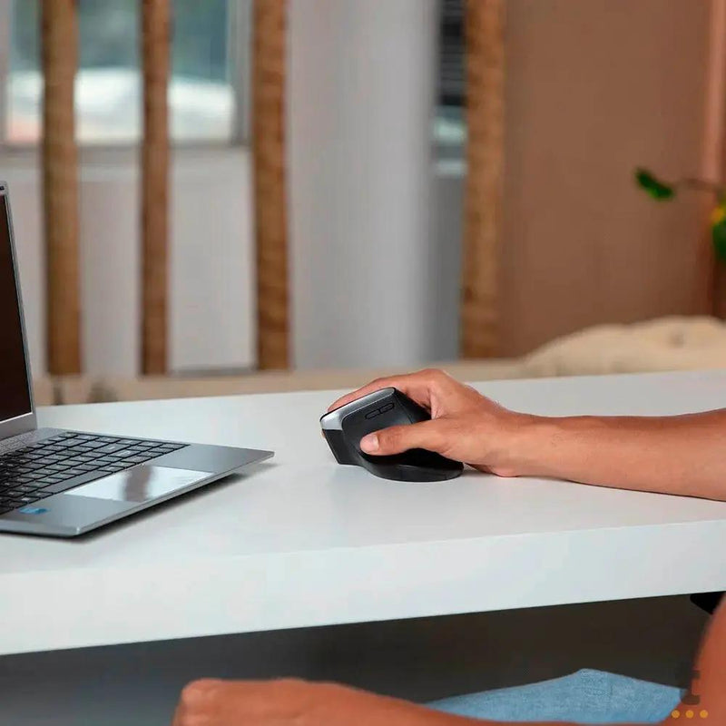 Mouse Sem Fio Ergonomico Multi Preto 1600dpi - MO384