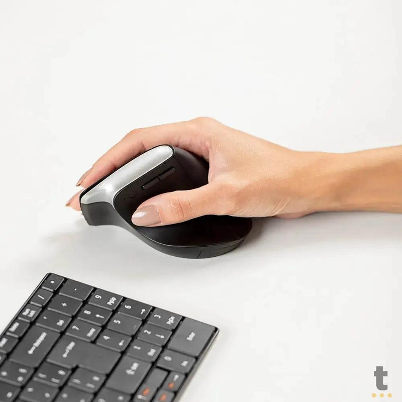 Mouse Sem Fio Ergonomico Multi Preto 1600dpi - MO384