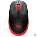 Mouse Sem Fio Logitech M190 Vermelho / Preto - 910-005904