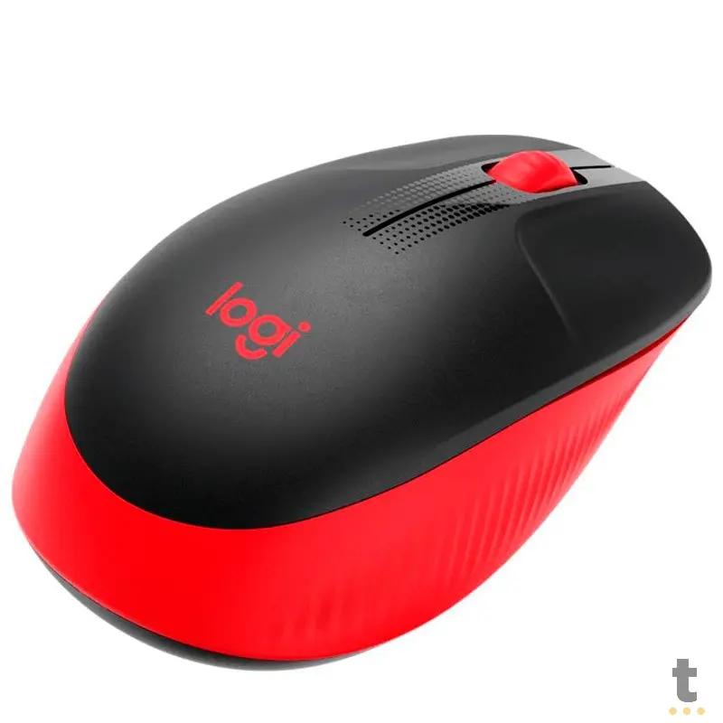 Mouse Sem Fio Logitech M190 Vermelho / Preto - 910-005904