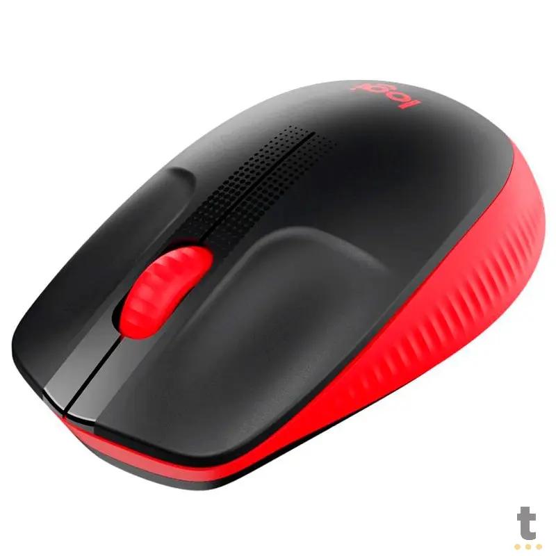 Mouse Sem Fio Logitech M190 Vermelho / Preto - 910-005904