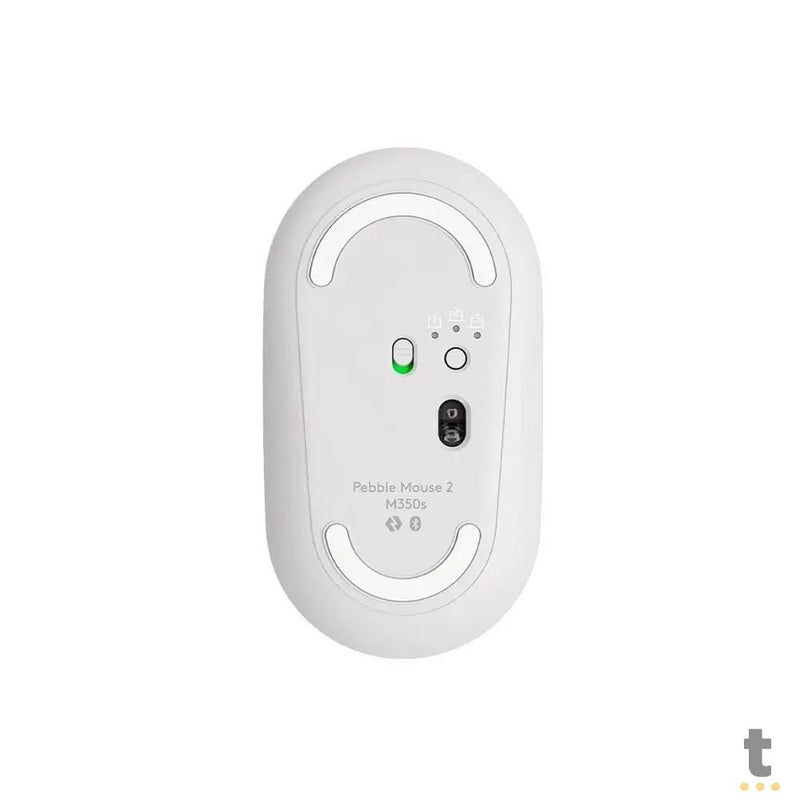 Mouse Sem Fio Logitech M350s Silent Bluetooth Branco - 910-007047