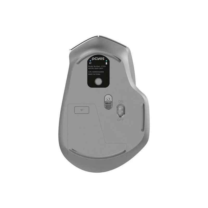 Mouse Sem Fio Multi Device (Wireless / Bluetooth) PCYes Dash Silent Click 1500Dpi Cinza - PMDWMDSCG