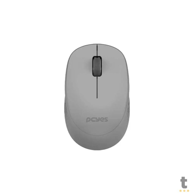 Mouse Sem Fio PCYes Mover Silent Click 1600 Dpi - Cinza