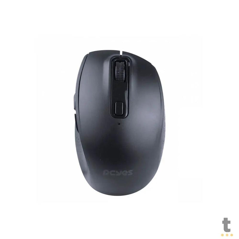 Mouse Sem Fio Recarregável PCYes REC100 Silent Click 1800Dpi Preto - PMRWMDSCB