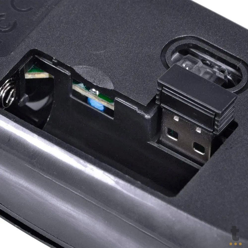 Mouse Sem Fio Wireless Dynamik Flat Vinik Preto 2.4Ghz 1200dpi Usb - DM100