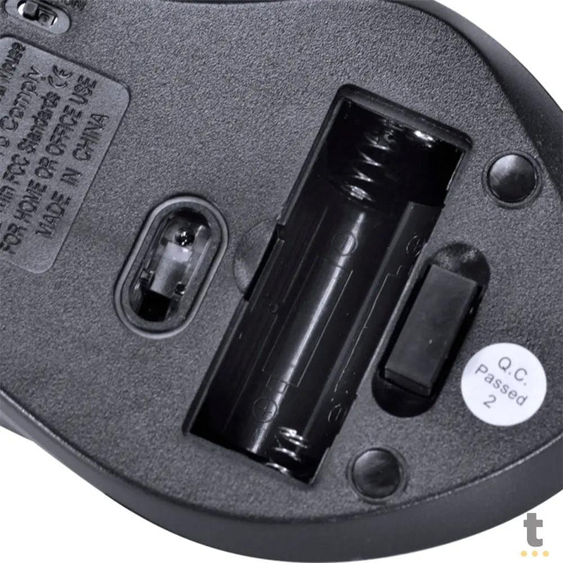 Mouse Sem Fio Wireless Ergo Vinik Preto 2.4Ghz 1200dpi Usb - DM110