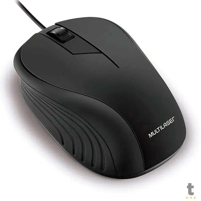 Mouse Usb Emborrachado Preto Multilaser Mo222
