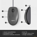 Mouse Usb Logitech M100 Cinza 910-001601