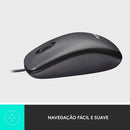 Mouse Usb Logitech M100 Cinza 910-001601