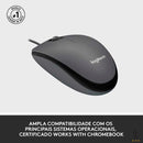 Mouse Usb Logitech M100 Cinza 910-001601