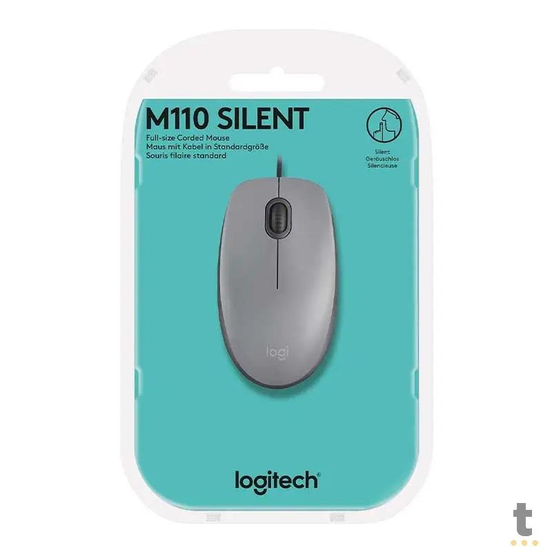 Mouse Usb Logitech M110 Silencioso Cinza - 910-005494