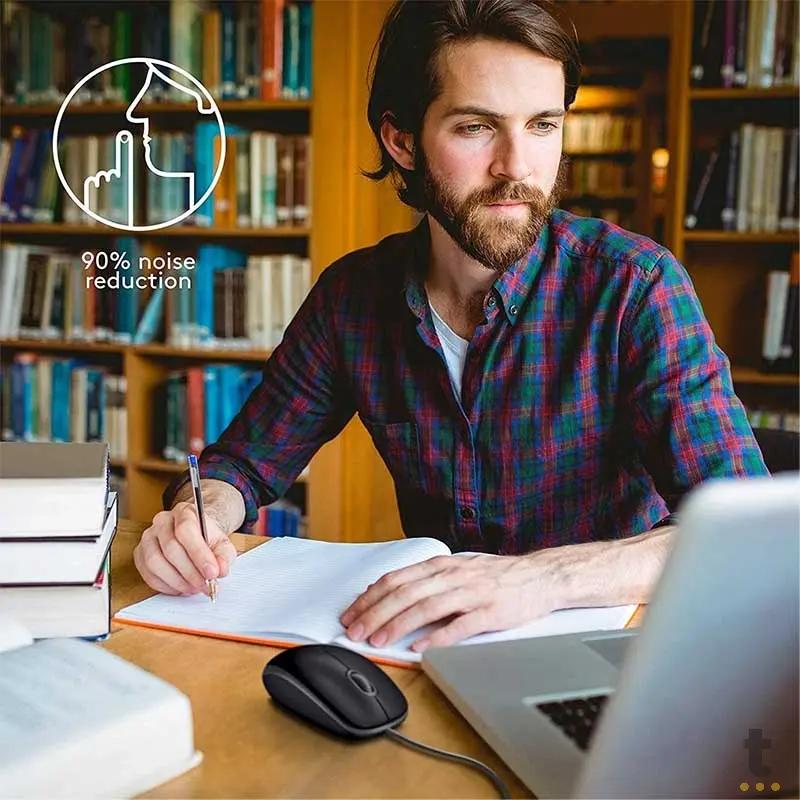 Mouse Usb Logitech M110 Silencioso Cinza - 910-005494