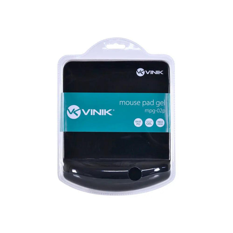 Mousepad Com Apoio De Pulso Quadrado Em Gel Vinik Preto - MPG-02P