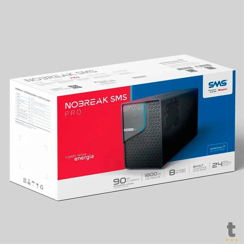 Nobreak 1800va Sms Pro Semi Senoidal Wifi Usb E - Bivolt Auto S - Bivolt Manual - Pn 29403