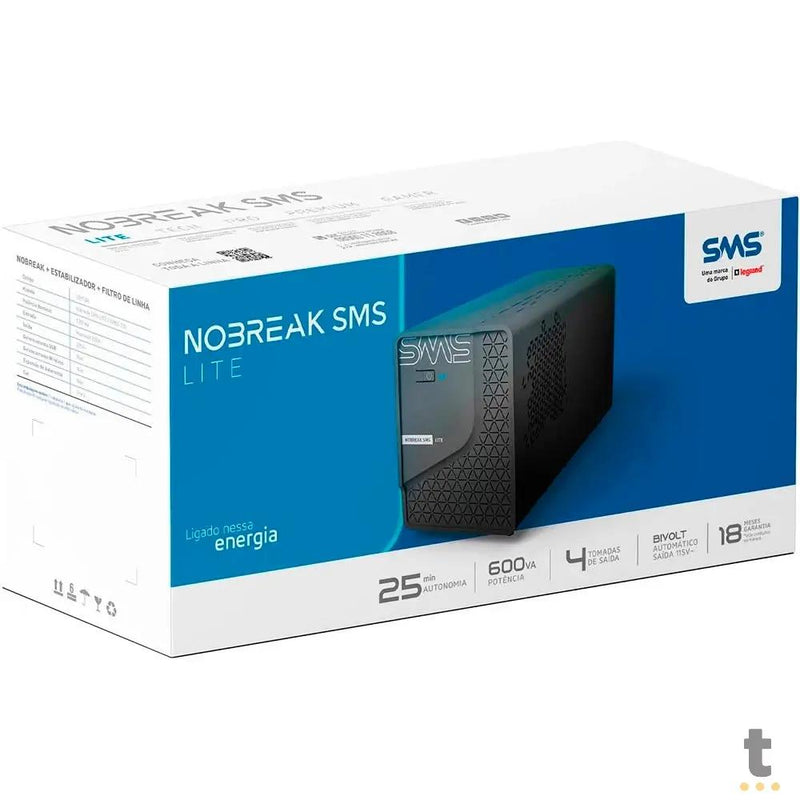 Nobreak 600va Sms Lite E Bivolt S 110v - 29202