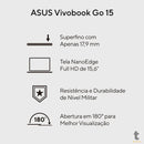 Notebook Asus Vivobook Intel Core I3-N305 4gb 128gb Ssd 15.6 Pols Prata Win11 Home - E1504GA-NJ440W