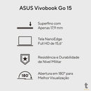 Notebook Asus Vivobook Intel Core I3-N305 4gb 256gb Ssd 15.6 Pols Prata Win11 Home - E1504GA-NJ441W