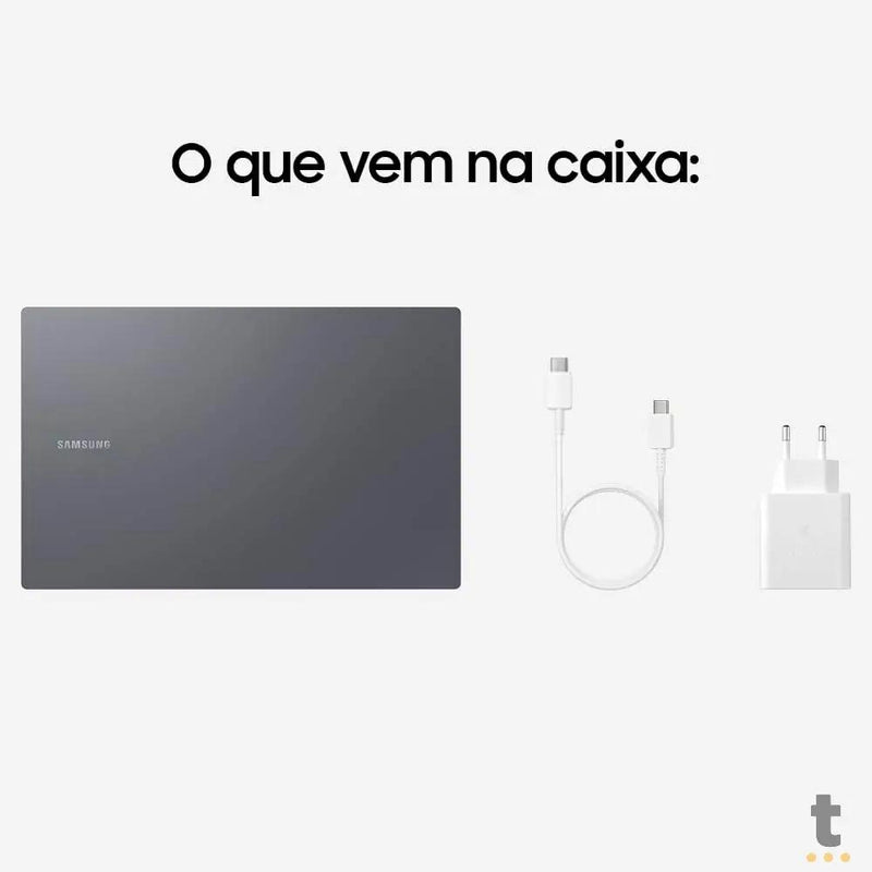 Notebook Samsung Galaxy Book4 Intel Core I3-1315U 8gb 256Gb Ssd Win11 Home 15.6 Pols Grafite - NP750XGJ-KG5BR