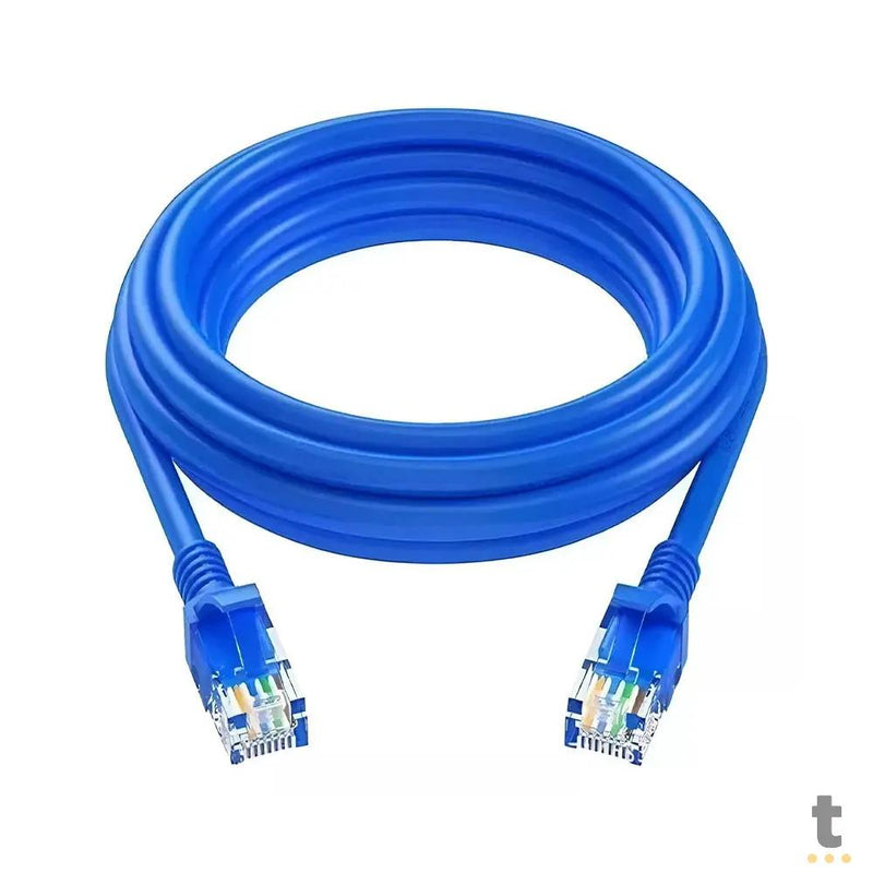 Patch Cord Cabo De Rede 15m Cat5 Azul