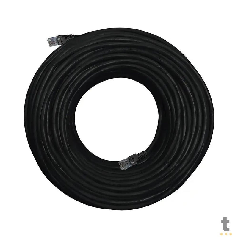 Patch Cord Cabo De Rede 30m Cat6 Preto