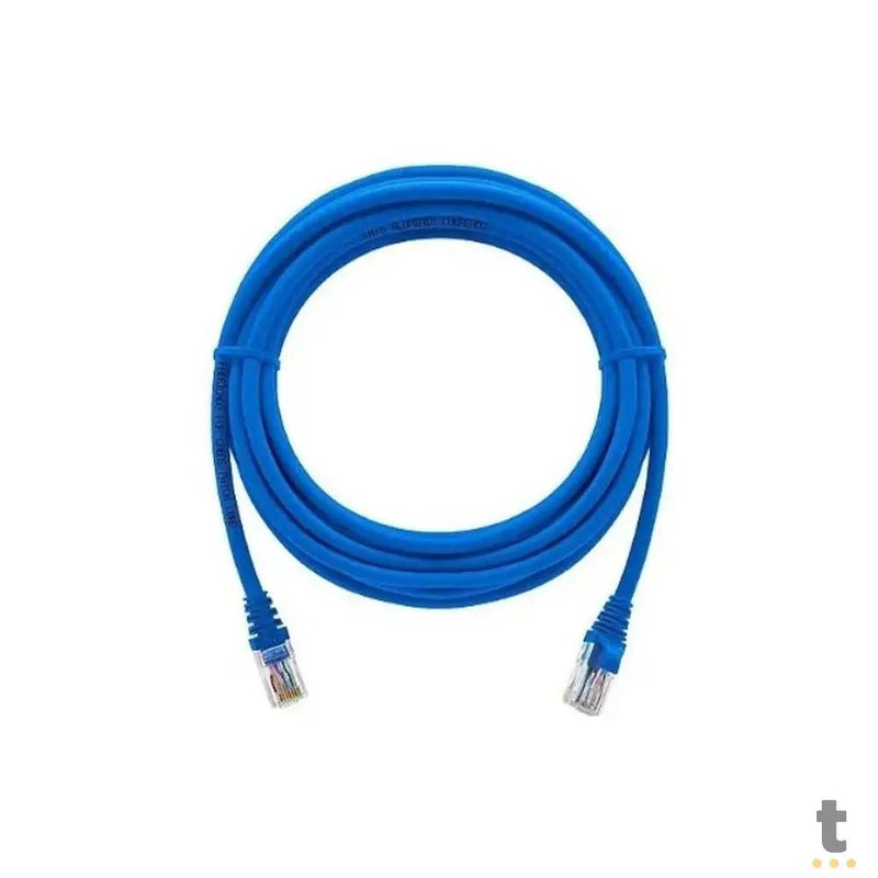 Patch Cord Cabo De Rede Impact Lan Cat5e Intelbras 3.0m Azul - 4830036