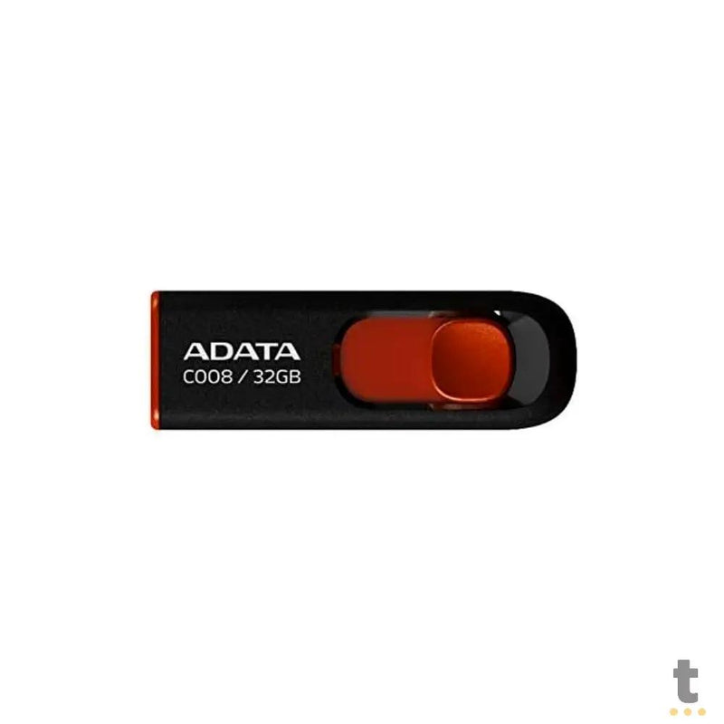 Pen Drive 32gb USB Adata 32G Preto / Vermelho - AC00832GRKD