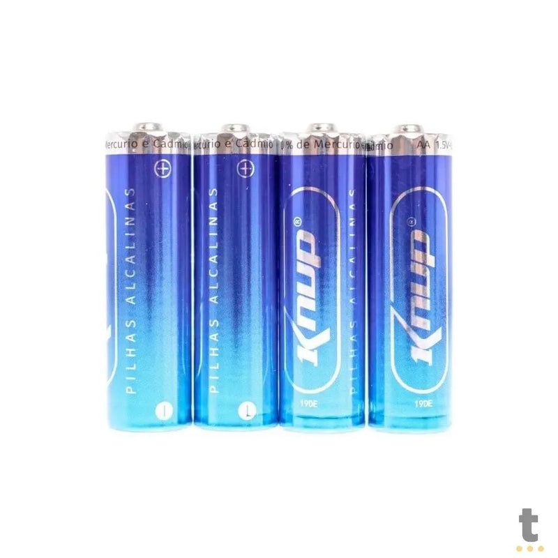 Pilha Alcalina AA 1.5V Knup  (Cartela C/4 Pilhas) - KP-4900AA