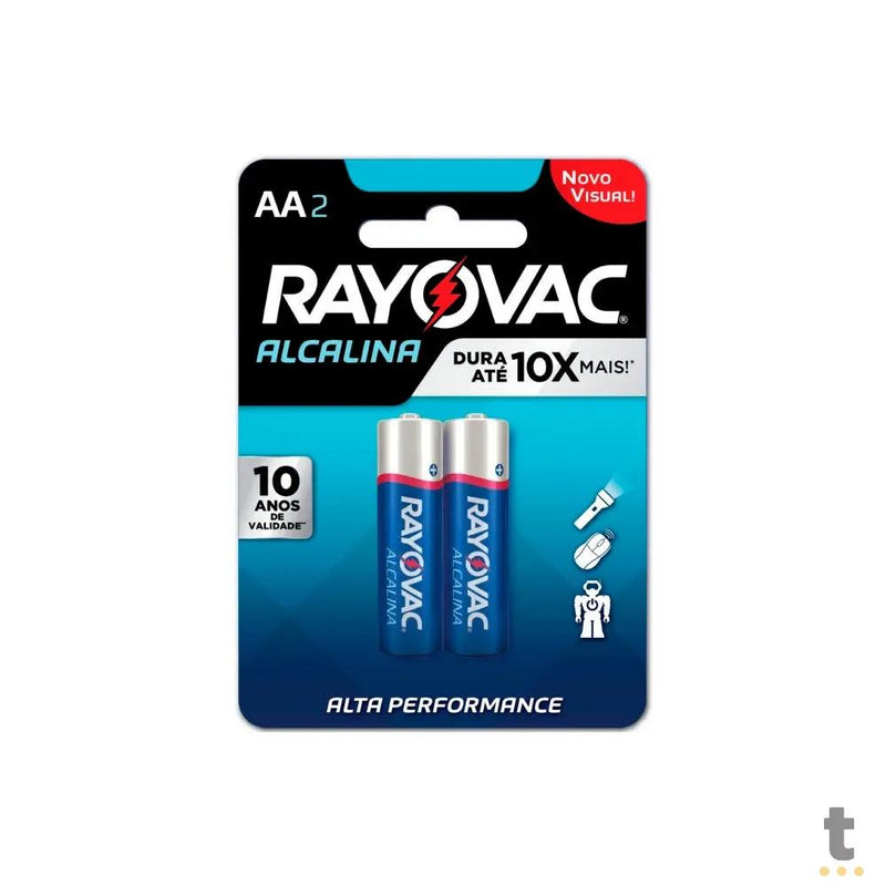 Pilha Alcalina AA Pequena Rayovac (Cartela C/2 Pilhas) - 20853