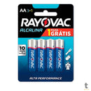 Pilha Alcalina AA Pequena Rayovac (Cartela C/4 Pilhas) - 208013