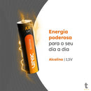 Pilha Alcalina AA Vinik Cartela C/4 Pilhas - VP2AB4A