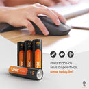 Pilha Alcalina AA Vinik Cartela C/4 Pilhas - VP2AB4A