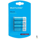 Pilha Recarregável AA 2500mah Multilaser (Blister C/ 4 Pilhas) - CB052