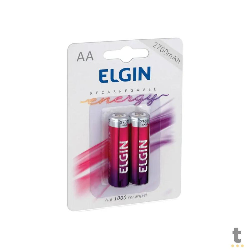 Pilha Recarregável AA 2700mah Elgin (Blister C/ 2 Pilhas) - 82174