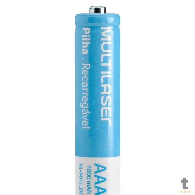 Pilha Recarregável AAA 1000mah Multilaser (Blister C/ 4 Pilhas) - CB050