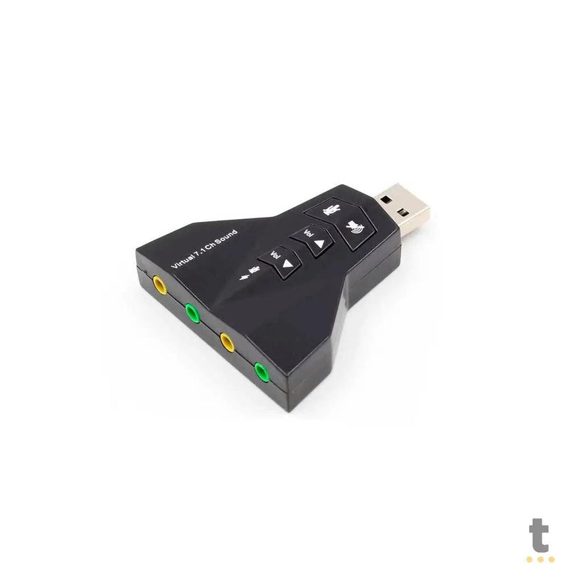 Placa De Som Usb P2 Knup T65 7.1 Digital