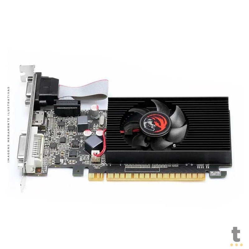 Placa De Vídeo 2gb ddr3 Gt610 PcYes Nvidia Geforce 64bits Low Profile Hdmi Dvi Vga - Pakgt6102Gbdr3Sf